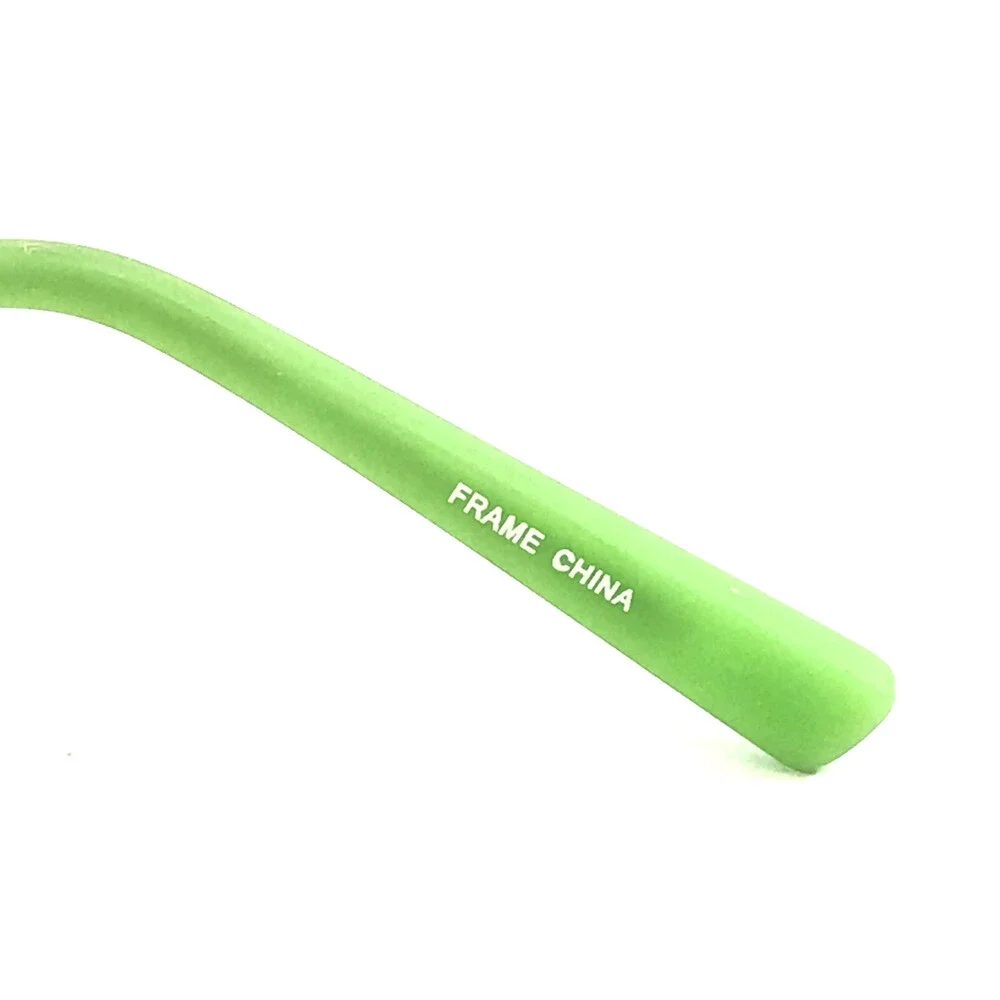 Flexon Kids Eyeglasses Frame SATURN 001 Black Green Rectangle Wire Rim 48-18-135